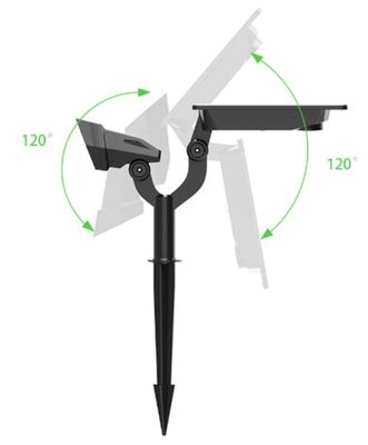 2700K 2W Garden Ground Solar Lights Rotatable IP65 Outdoor Landscape 240lm