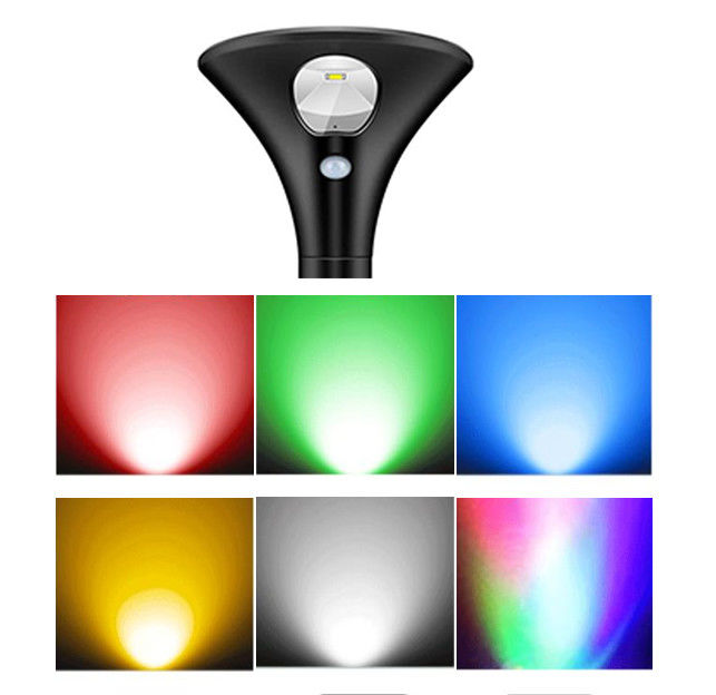 70lm 4000K Solar Garden Spike Lights , 61.85cm Spike Solar RGB Flood Light